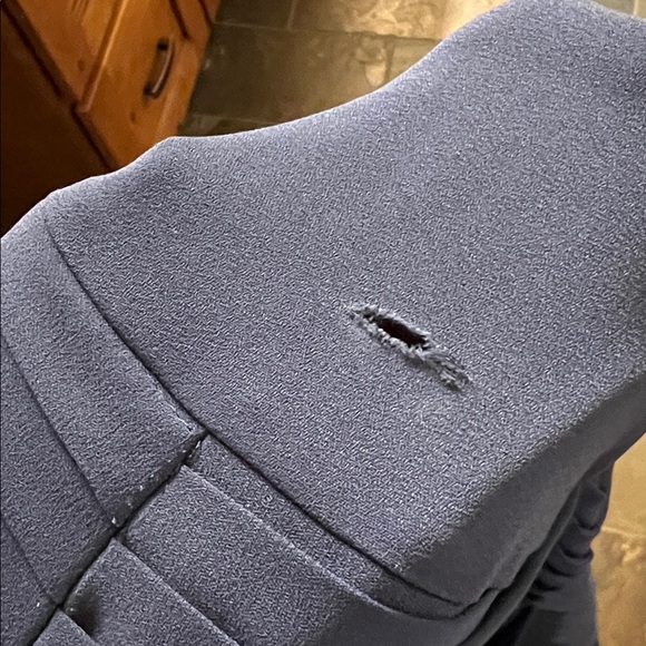 Alfani Pleated w Pockets, Belted Button Sea Blue Midi Shirt Dress, - Picture 5 of 5